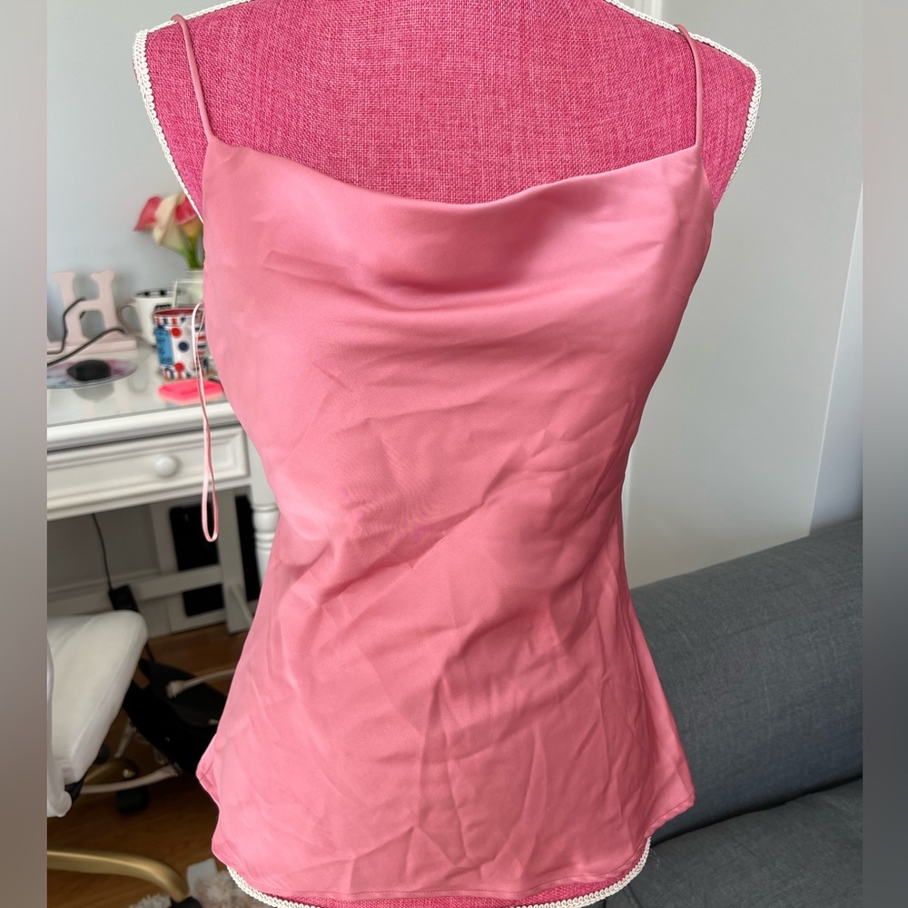 Rose Pink Cowl Neck Zara Tank